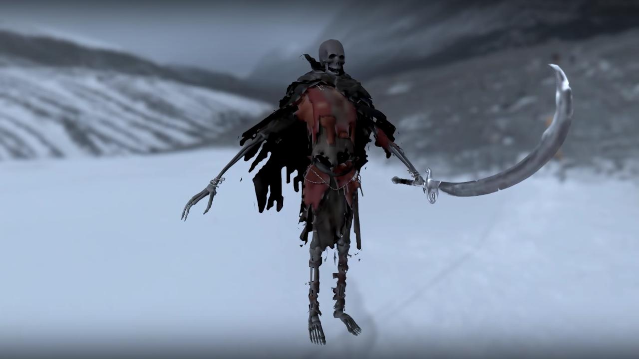 Un esqueleto que podría provenir de Dark Souls III debido a que se asemeja mucho a los esqueletos que encontramos en las catacumbas del juego.